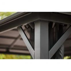 Style Selections Vented Roof Gazebo - 10-ft x 12-ft - Galvanized Steel - Grey -STYLE SELECTIONS Online Shop 72255182d L