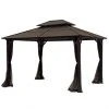 Style Selections 10-ft x 12-ft Brown Gazebo -STYLE SELECTIONS Online Shop 72255186 L
