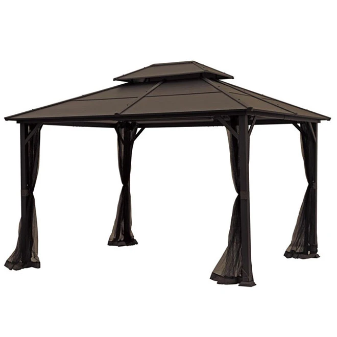 Style Selections 10-ft x 12-ft Brown Gazebo 3 Style Selections 10-ft x 12-ft Brown Gazebo